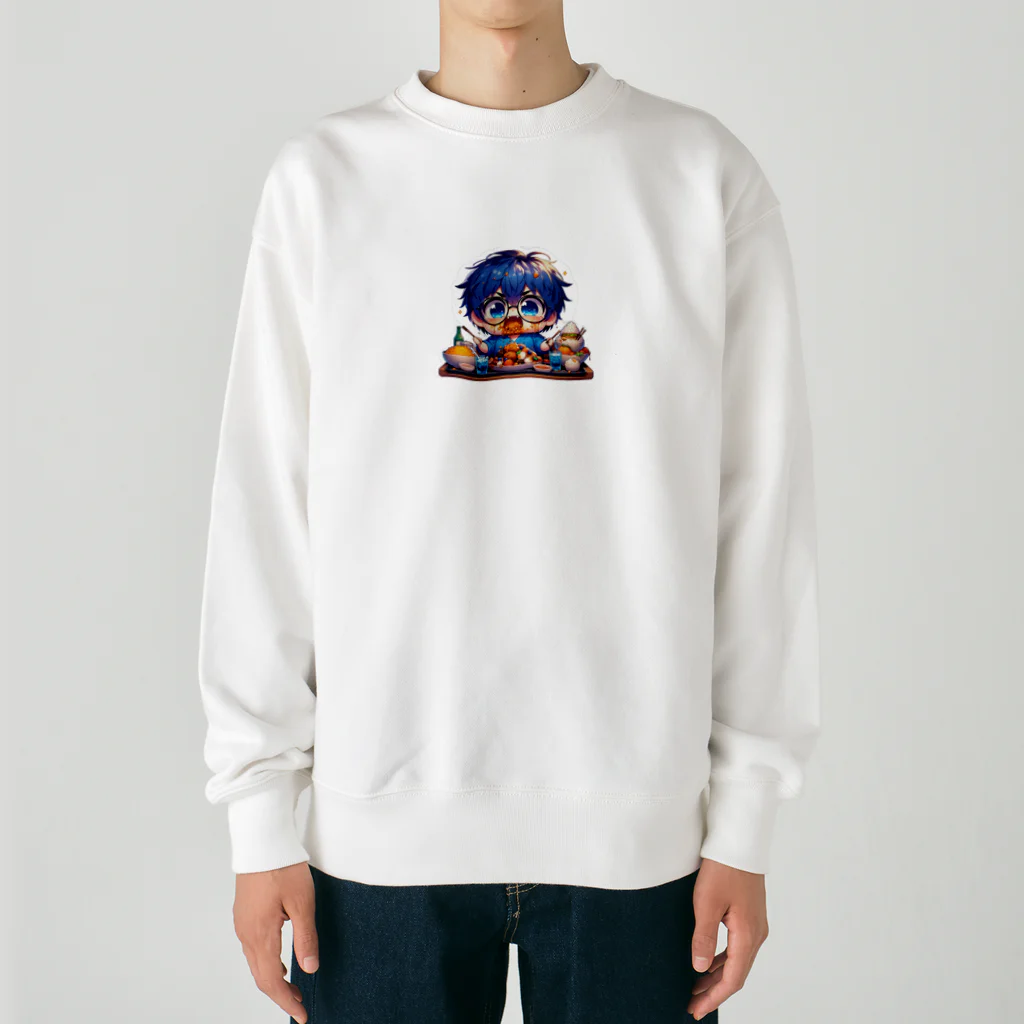 ちょいぽちゃシリーズ、旅行屋さんのちょいポチャ勇太くん　爆食いシリーズ Heavyweight Crew Neck Sweatshirt