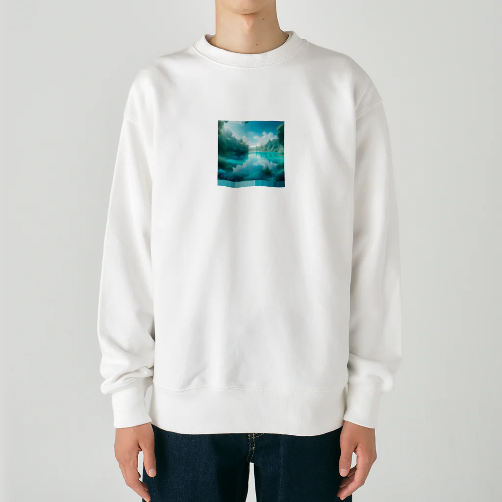 hana2ginの Almost Transparent Blue. Heavyweight Crew Neck Sweatshirt