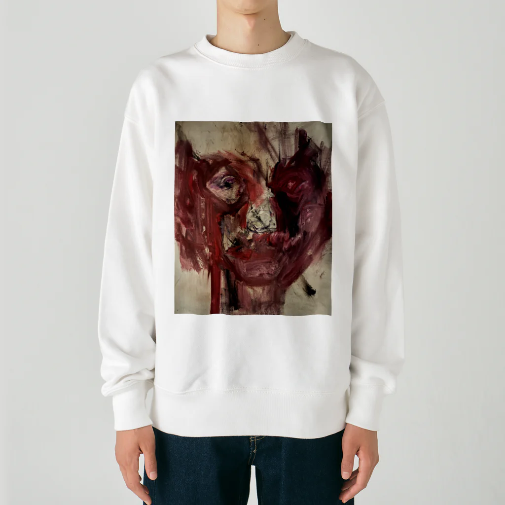 青い猫の人間 Heavyweight Crew Neck Sweatshirt