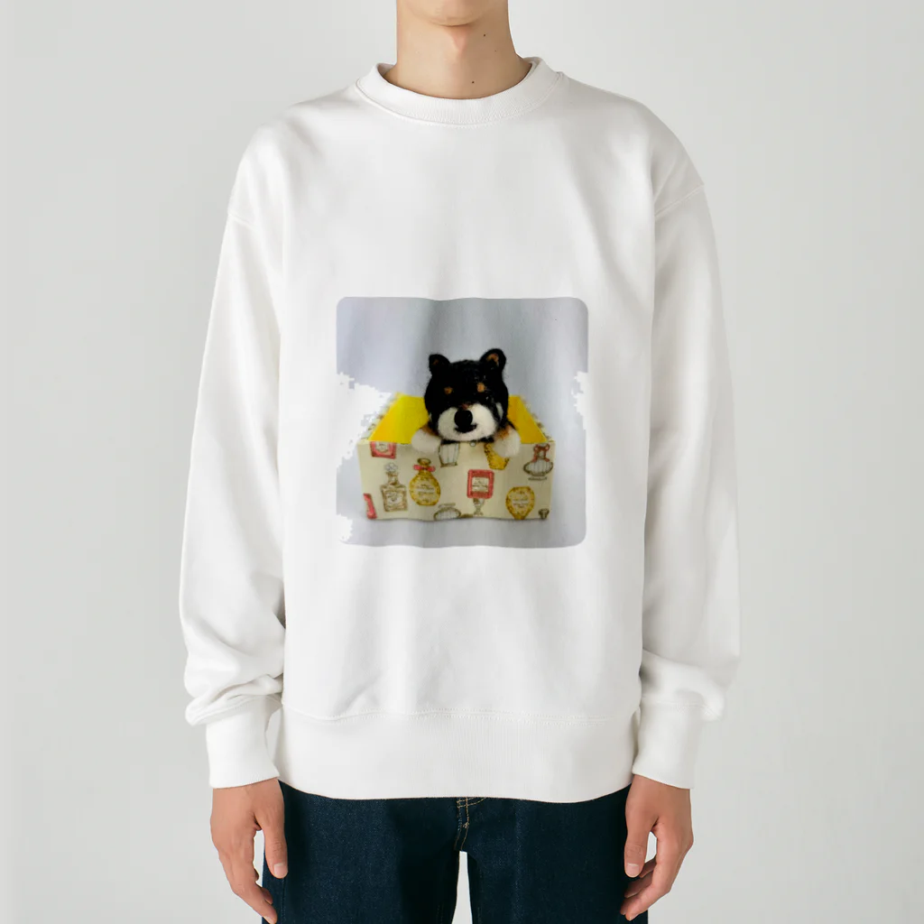 黒柴むさし君の黒柴むさし Heavyweight Crew Neck Sweatshirt