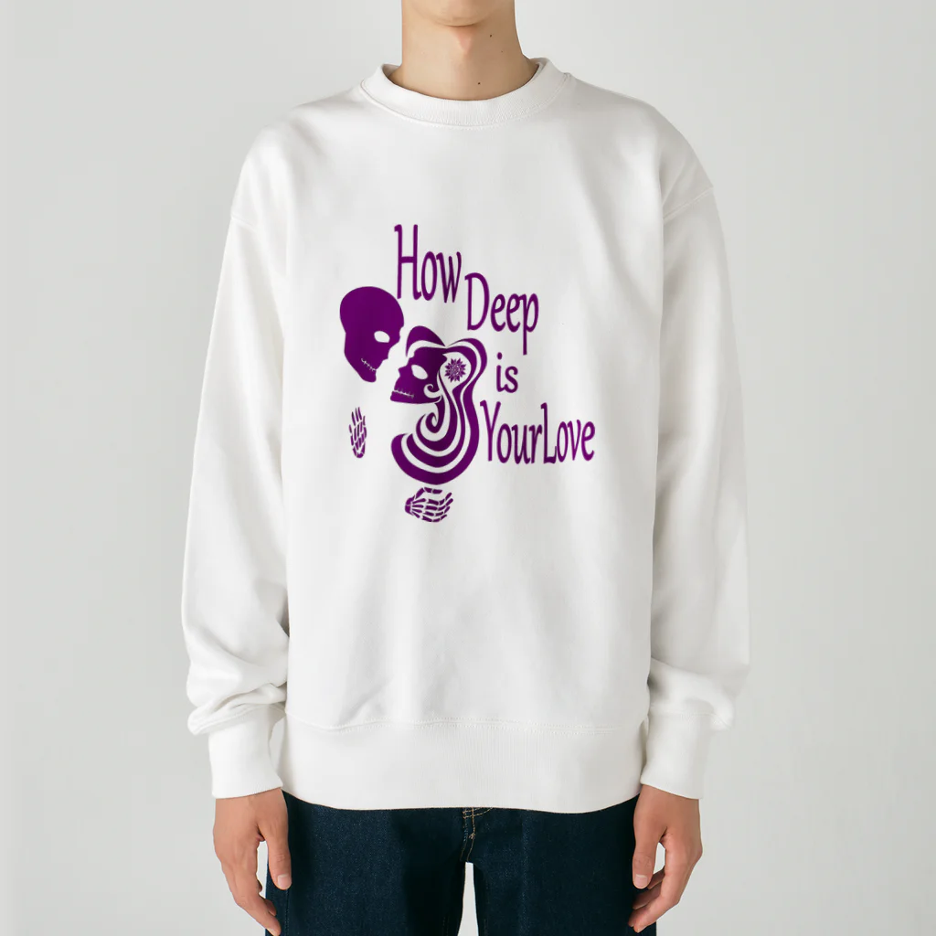 『NG （Niche・Gate）』ニッチゲート-- IN SUZURIのHow Deep Is Your Love(紫)  Heavyweight Crew Neck Sweatshirt