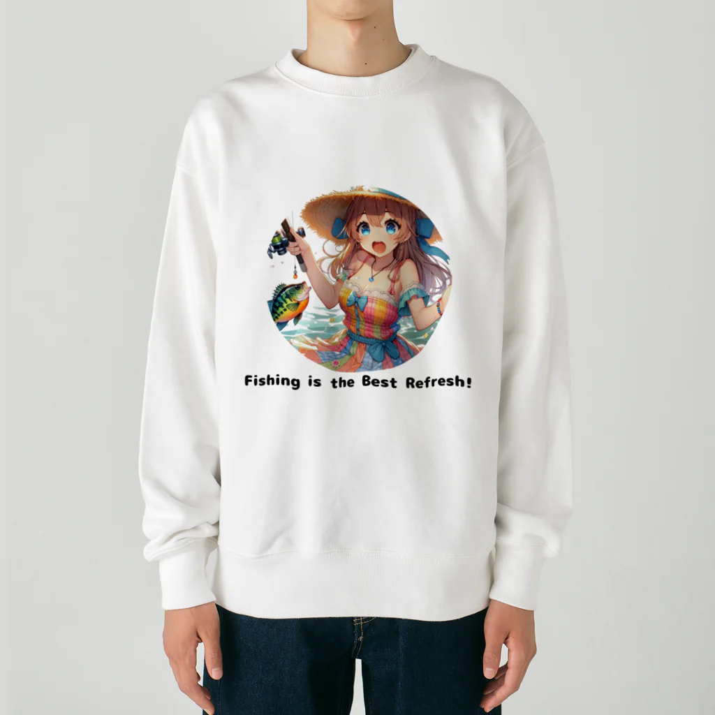 チェリモヤの釣り女子 ツリガール 03 Heavyweight Crew Neck Sweatshirt