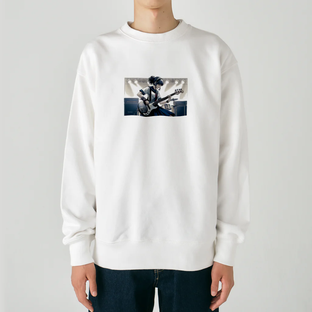 jiruchangのビリビリ！ノリノリ！ベースガール Heavyweight Crew Neck Sweatshirt