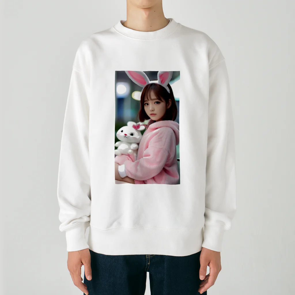 bijinngasyokuninの夢の世界の女の子 Heavyweight Crew Neck Sweatshirt