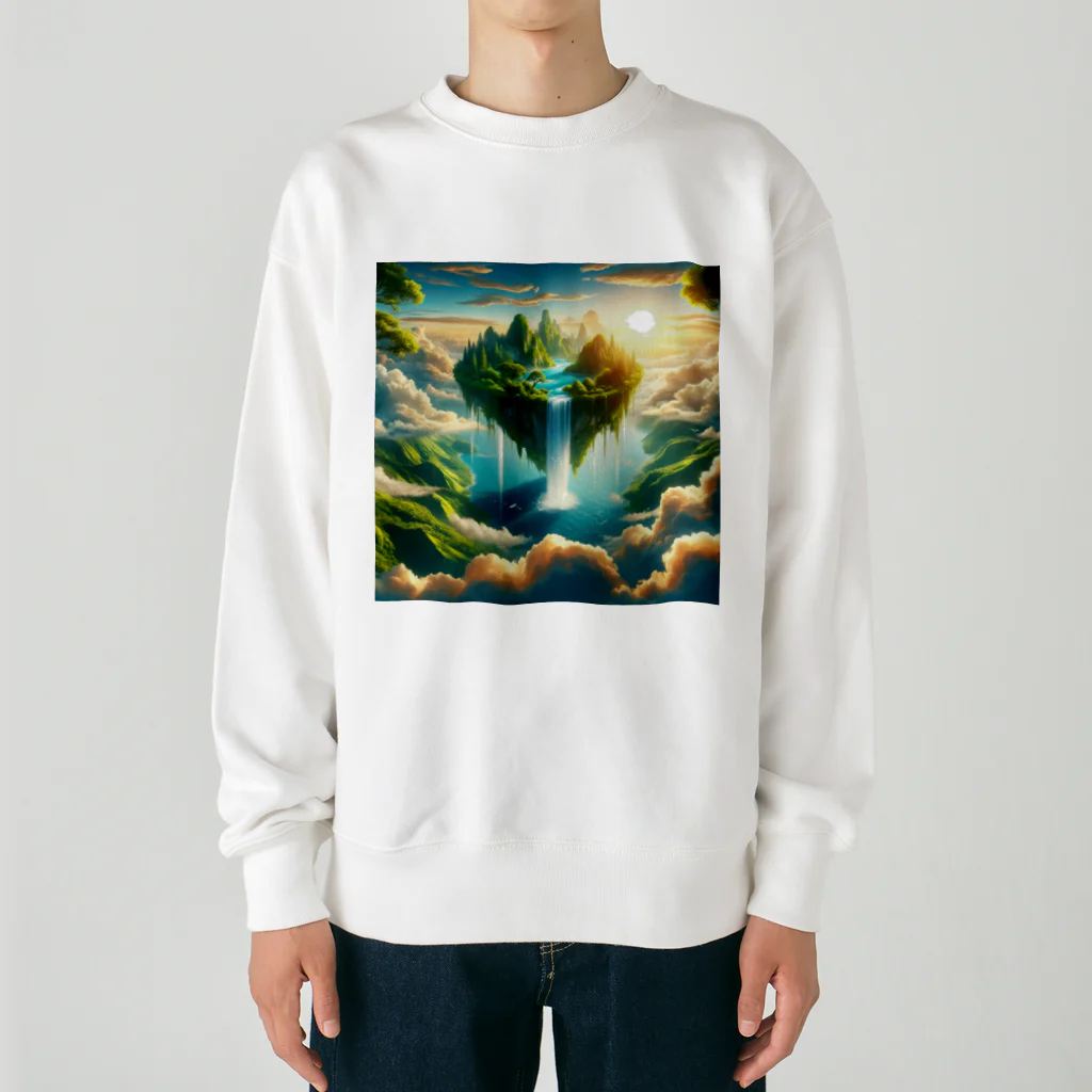 DQ9 TENSIの空高く浮かぶ伝説の島 Heavyweight Crew Neck Sweatshirt