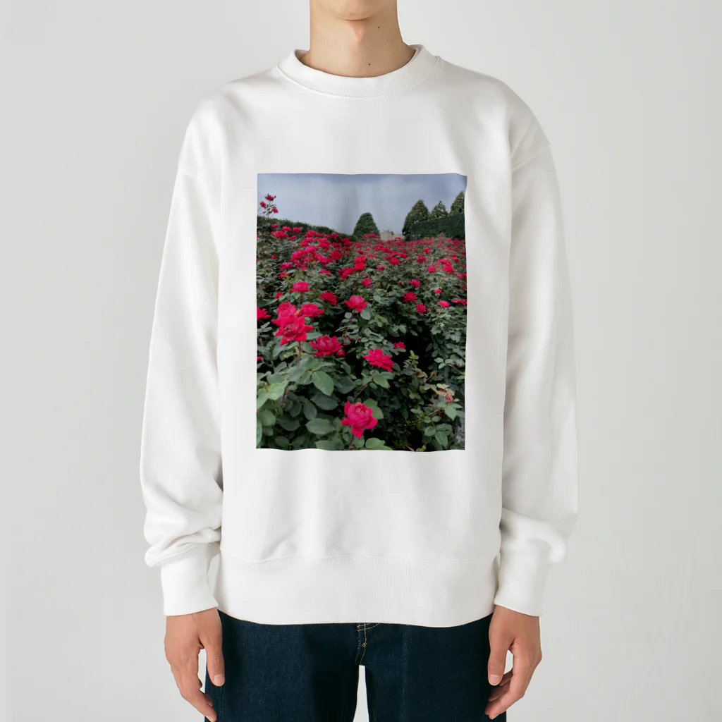 癒しの空間のバラ Heavyweight Crew Neck Sweatshirt