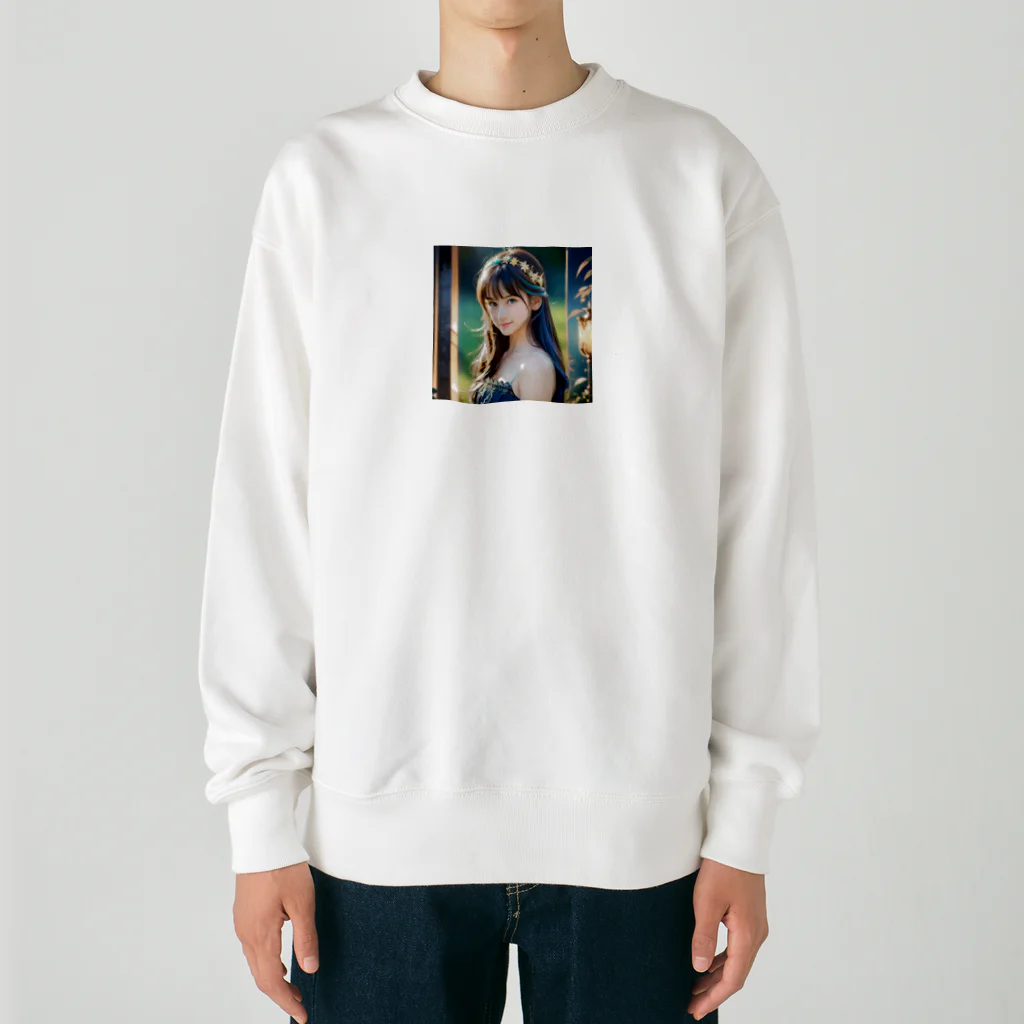 終わらない夢🌈の美しい少女✨ Heavyweight Crew Neck Sweatshirt