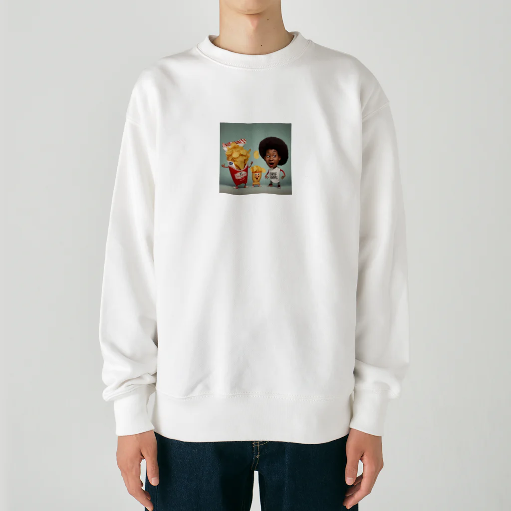 チャプチャプのポテトチップスが好き Heavyweight Crew Neck Sweatshirt