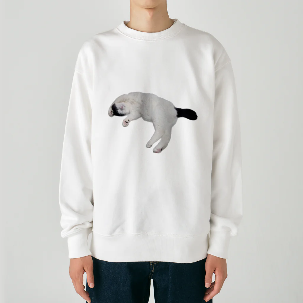 クリスタの尻尾が短い保護猫 たぬちゃん Heavyweight Crew Neck Sweatshirt