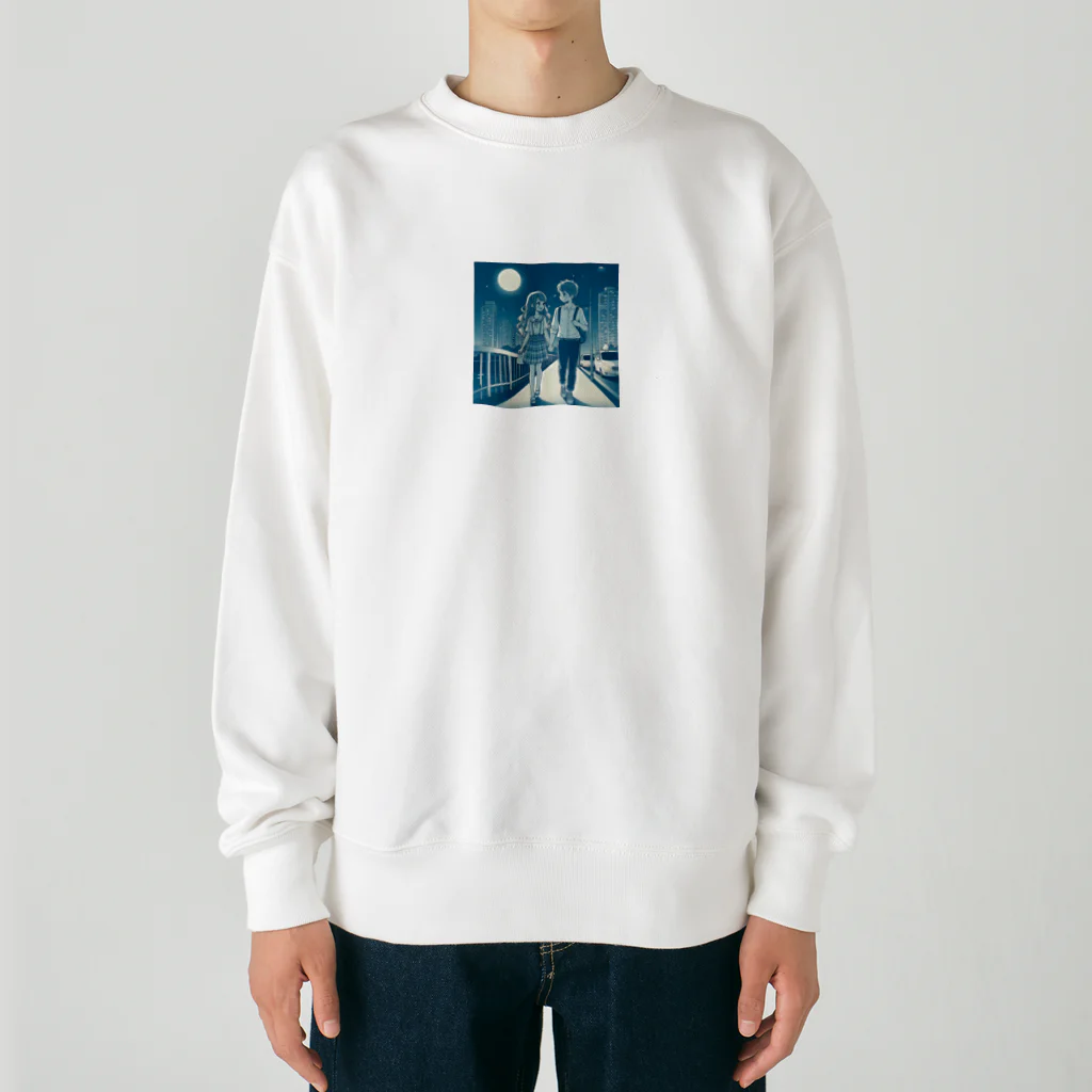 Towaの学校帰りに仲良く帰るカップル💕 Heavyweight Crew Neck Sweatshirt