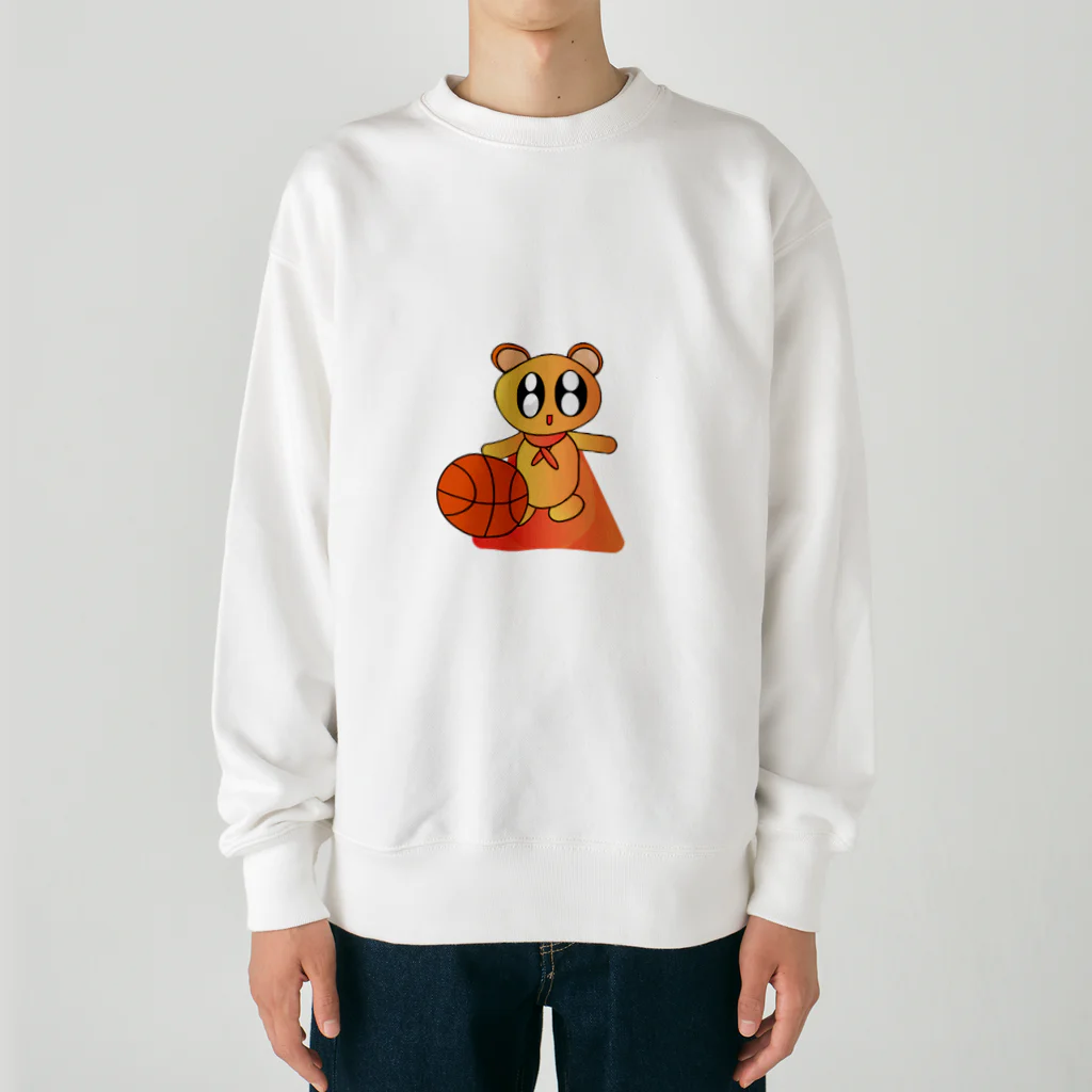 Asnanala(蓮華庵）のひーろーなん君（バスケ） Heavyweight Crew Neck Sweatshirt