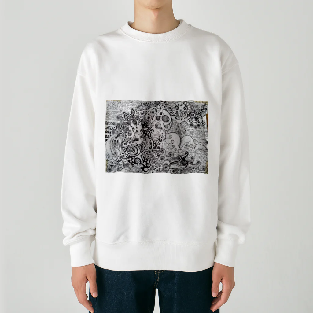 White-Holeのライトランゲージアート Heavyweight Crew Neck Sweatshirt