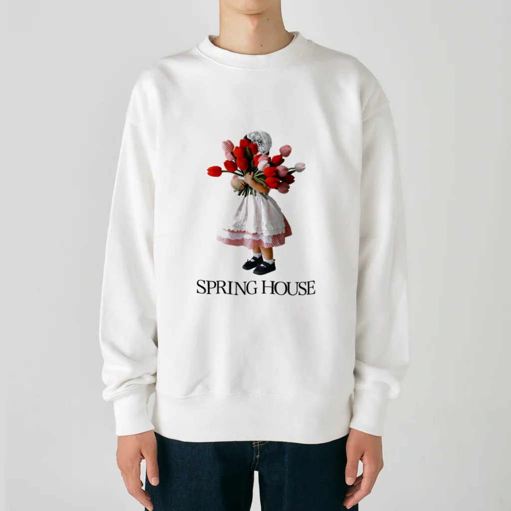 SPRING HOUSEのブーケと女の子 Heavyweight Crew Neck Sweatshirt