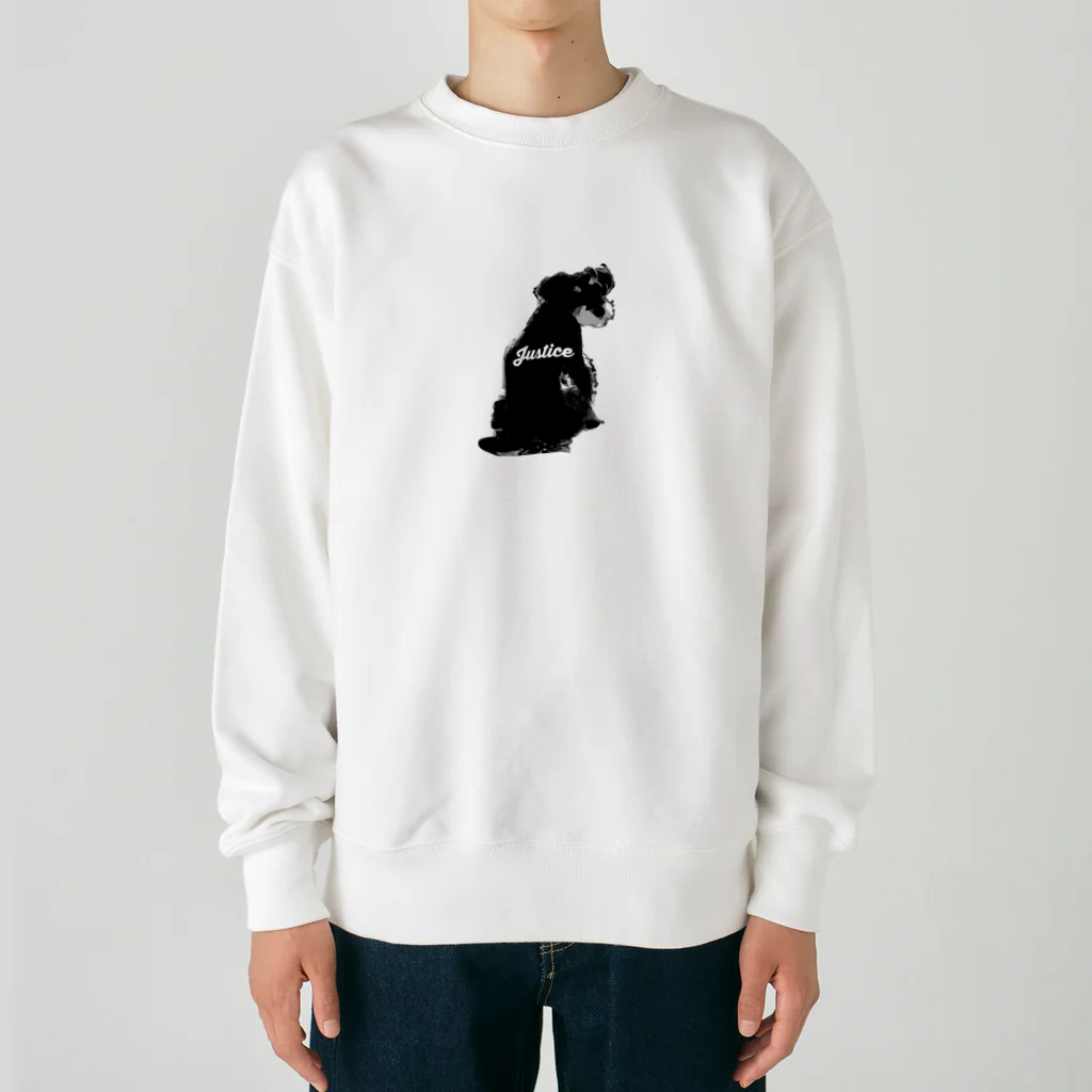 jastice1037の見返り犬ジャスティス Heavyweight Crew Neck Sweatshirt