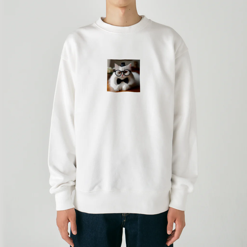 ai-AIの猫教授 Heavyweight Crew Neck Sweatshirt