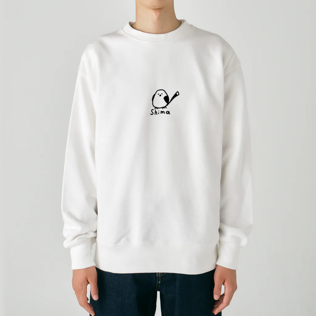 北の写真館＠シマエナガグッズのシマちゃん Heavyweight Crew Neck Sweatshirt