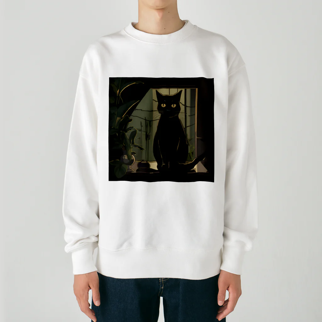 8890の黒猫 Heavyweight Crew Neck Sweatshirt