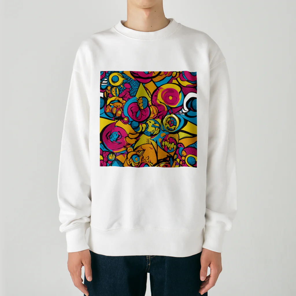 8890のポップアート Heavyweight Crew Neck Sweatshirt