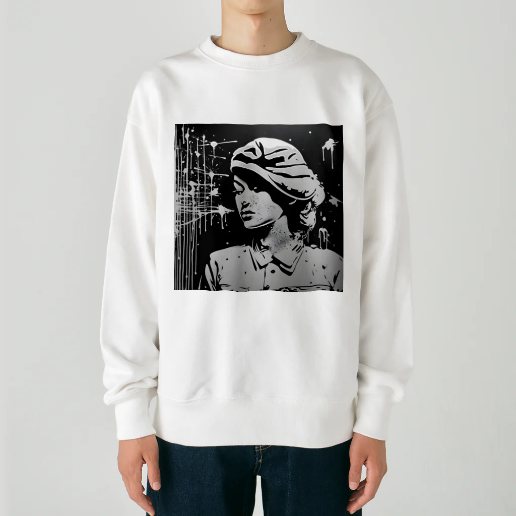 8890のスプレーアート Heavyweight Crew Neck Sweatshirt