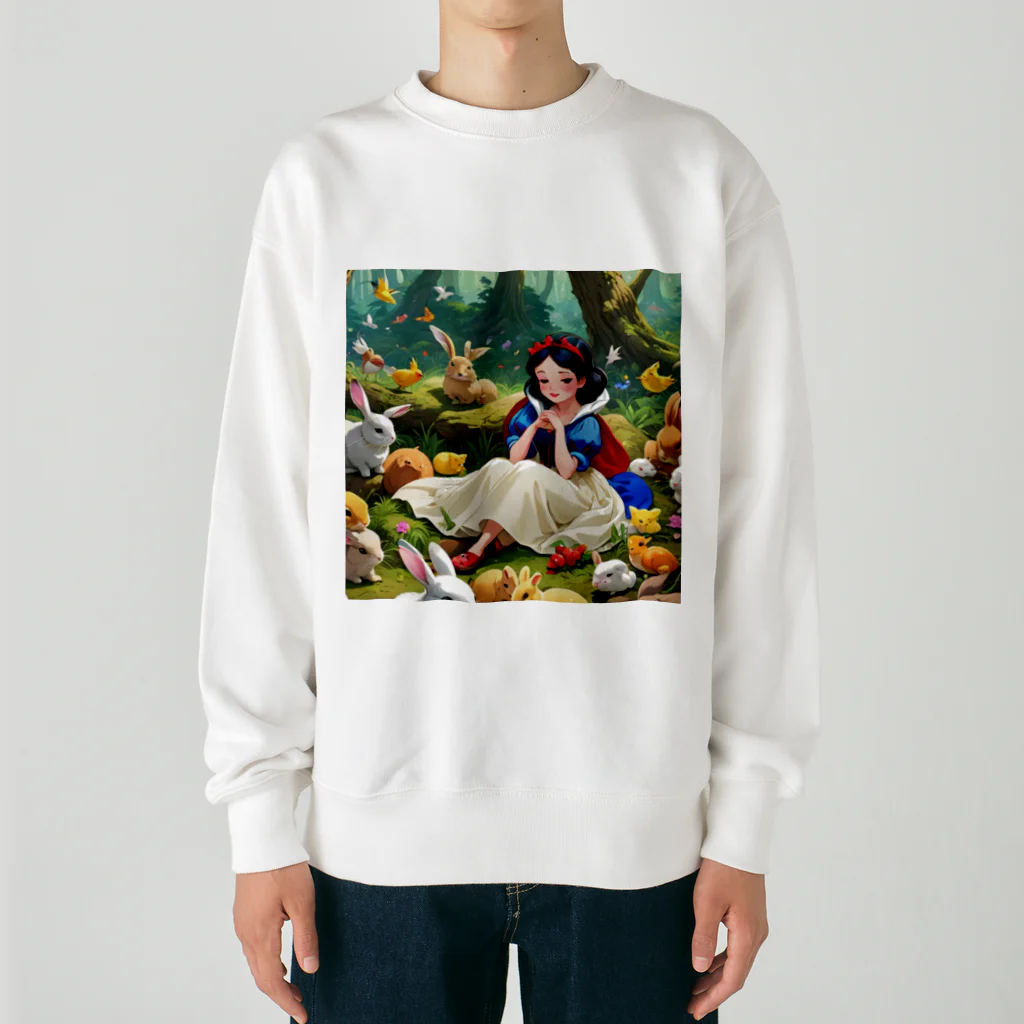 ぴよぴよショップの森の白雪姫 Heavyweight Crew Neck Sweatshirt