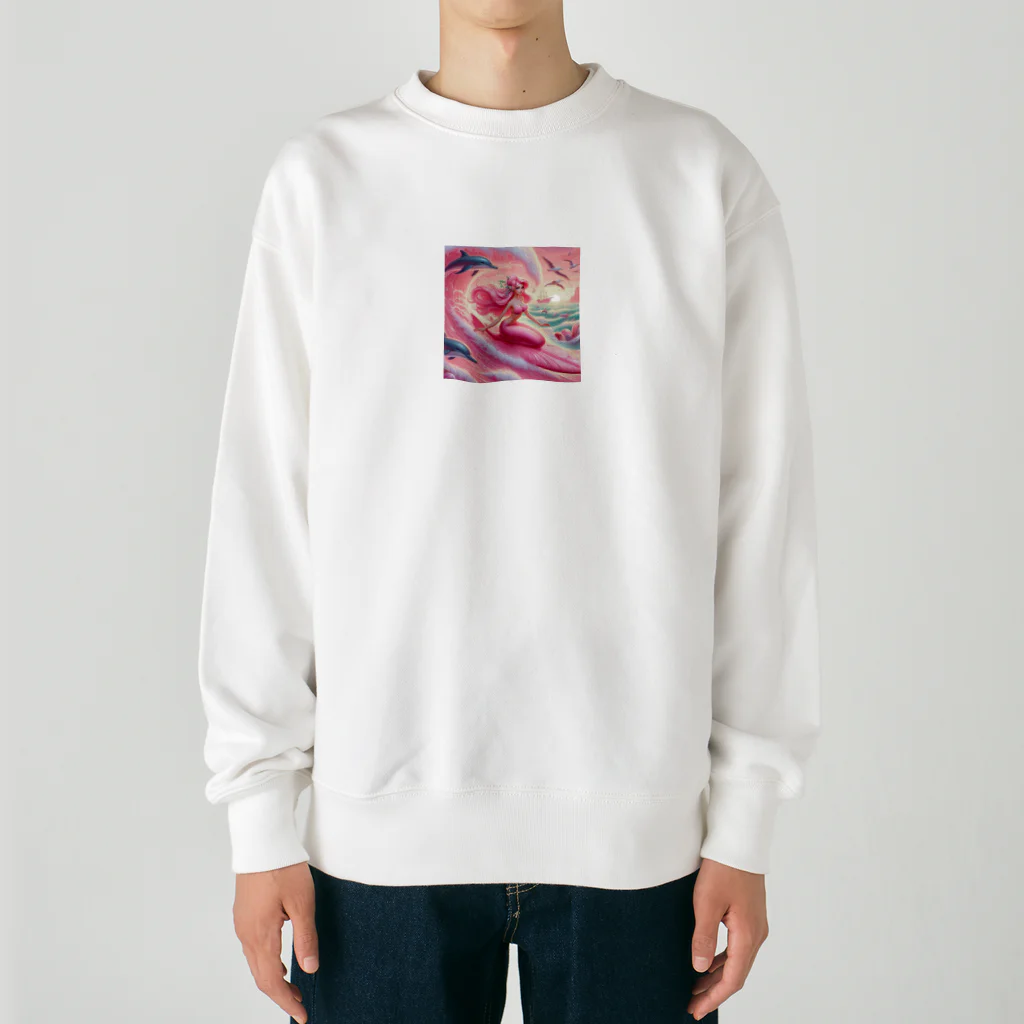 pinkgalmermaidのセクシーマーメイドサーフィン3 Heavyweight Crew Neck Sweatshirt