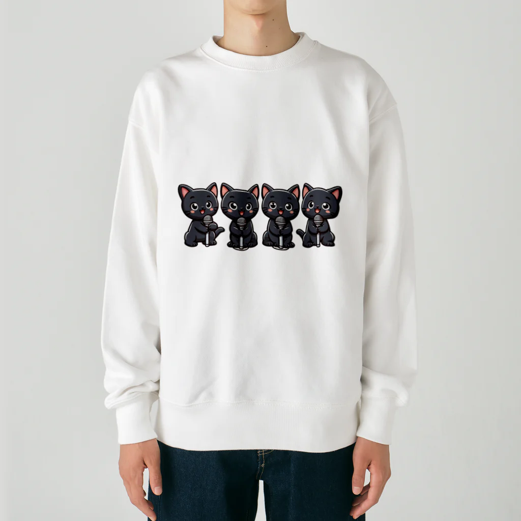 チェリモヤのねこコーラス 02 Heavyweight Crew Neck Sweatshirt