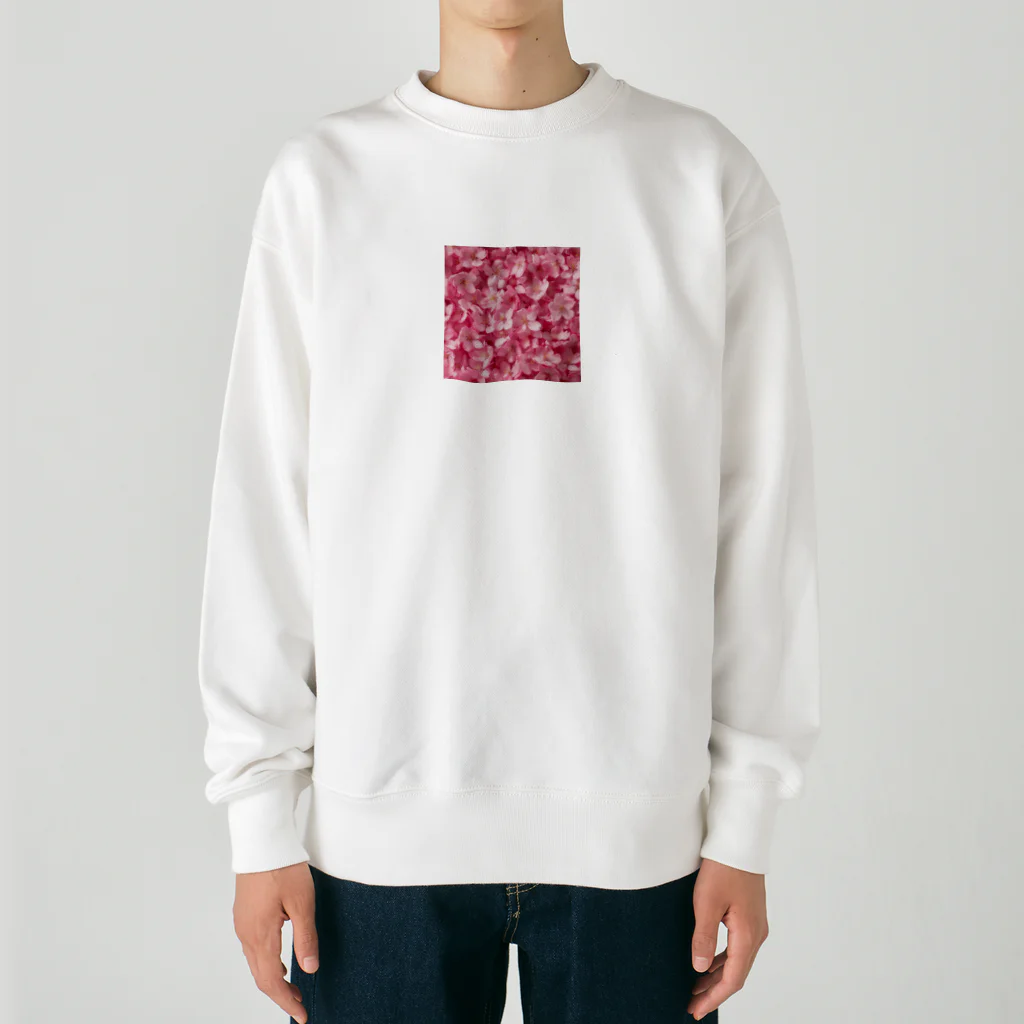 オンラインショップイエローリーフのピンクの花　桜　綺麗 Heavyweight Crew Neck Sweatshirt