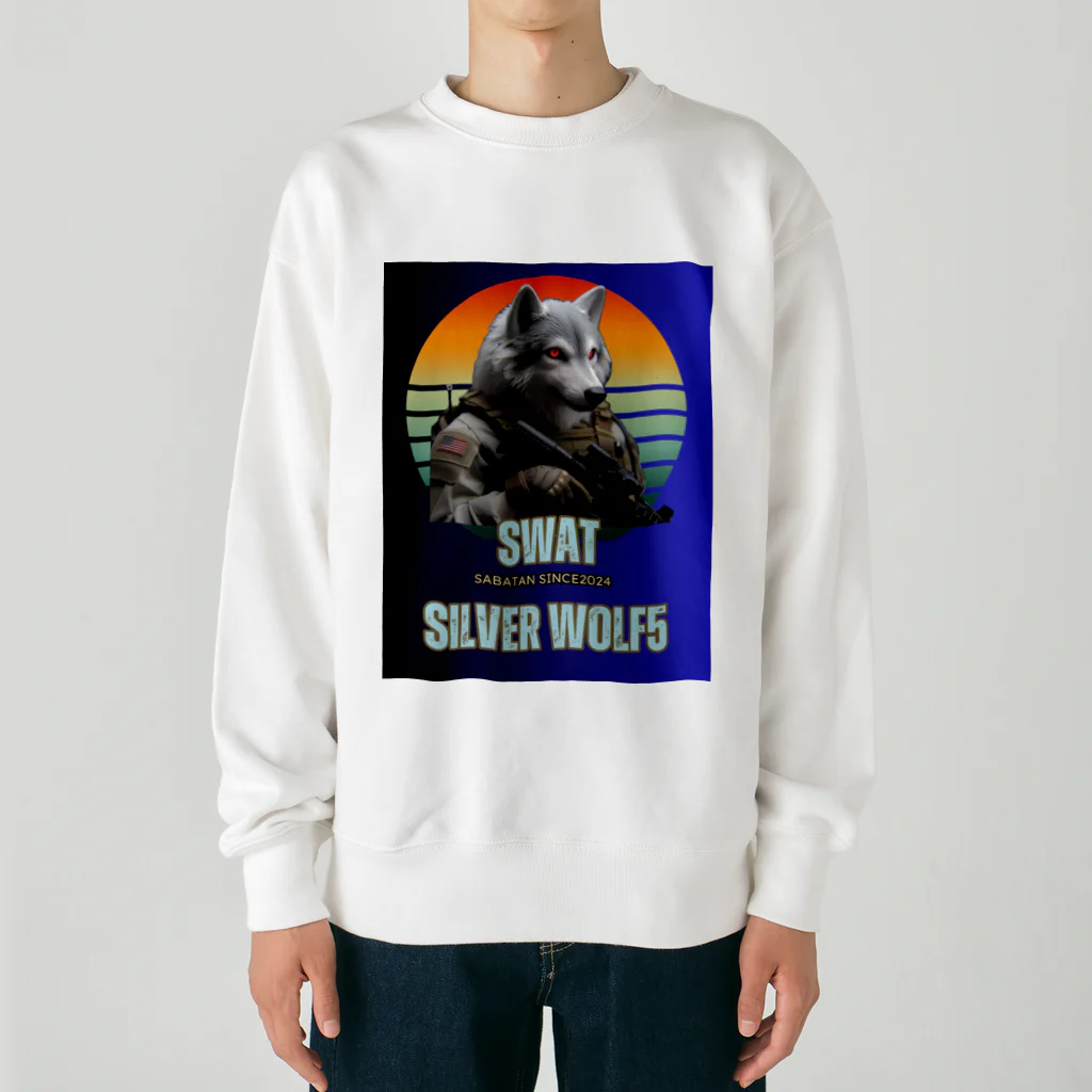 SaBATaNのSWATシルバーウルフ5 Heavyweight Crew Neck Sweatshirt