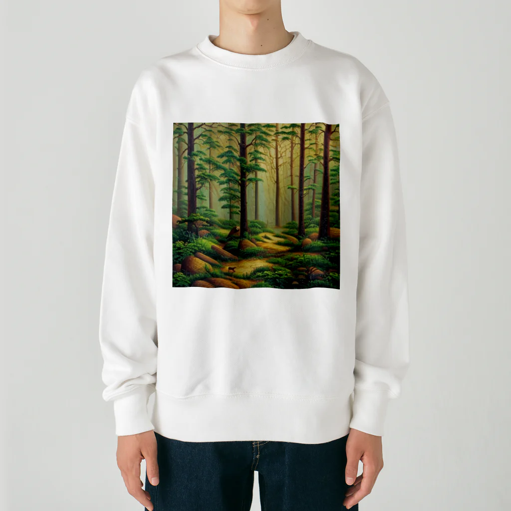 positive_poem05の森の中で創作活動 Heavyweight Crew Neck Sweatshirt