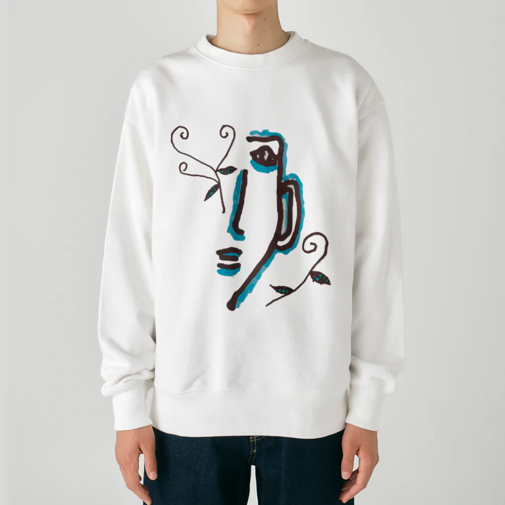 yukaridesignの静けさの朝 Heavyweight Crew Neck Sweatshirt