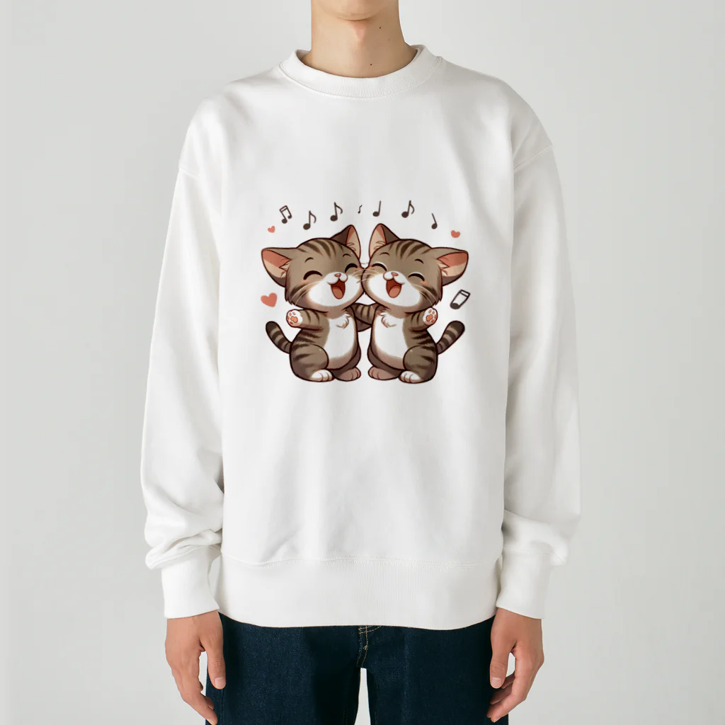 チェリモヤのねこコーラス 10 Heavyweight Crew Neck Sweatshirt