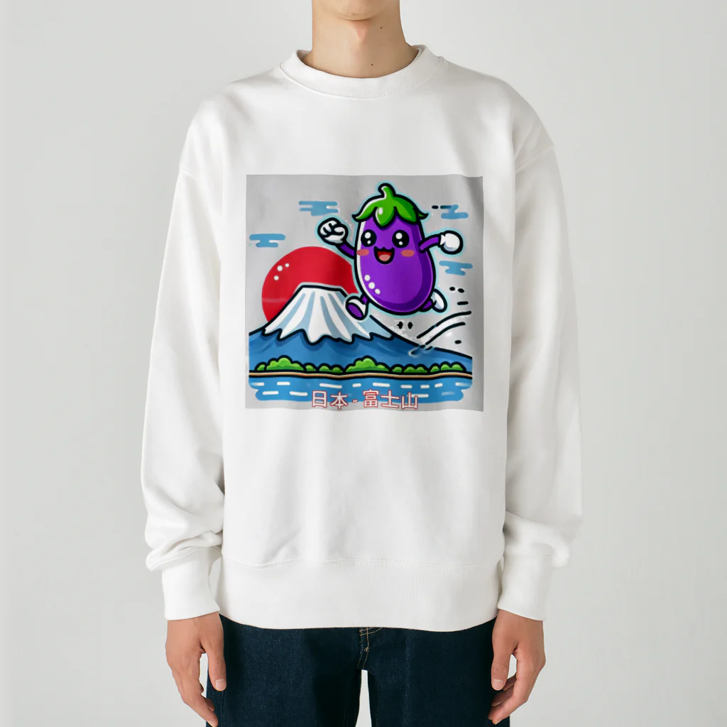 レトロの世界を旅するナスビー Heavyweight Crew Neck Sweatshirt