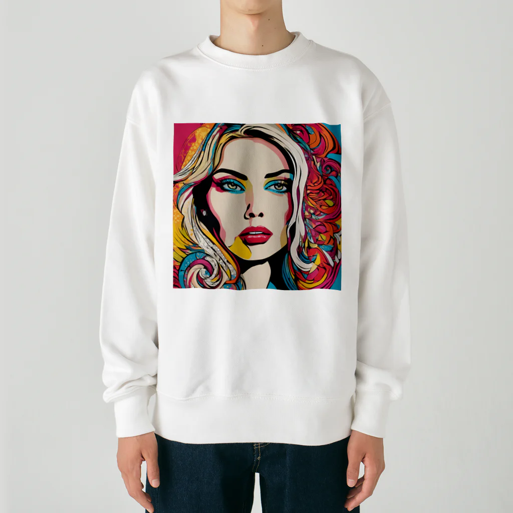 8890のポップアート Heavyweight Crew Neck Sweatshirt