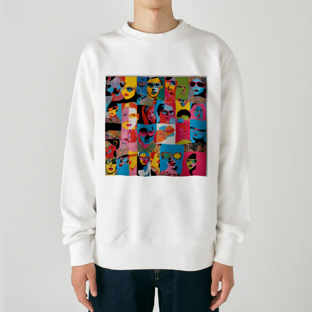 8890のポップアート Heavyweight Crew Neck Sweatshirt