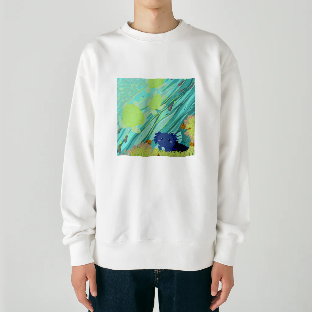 ariariartのBlue submarine【コラボ作品】 Heavyweight Crew Neck Sweatshirt