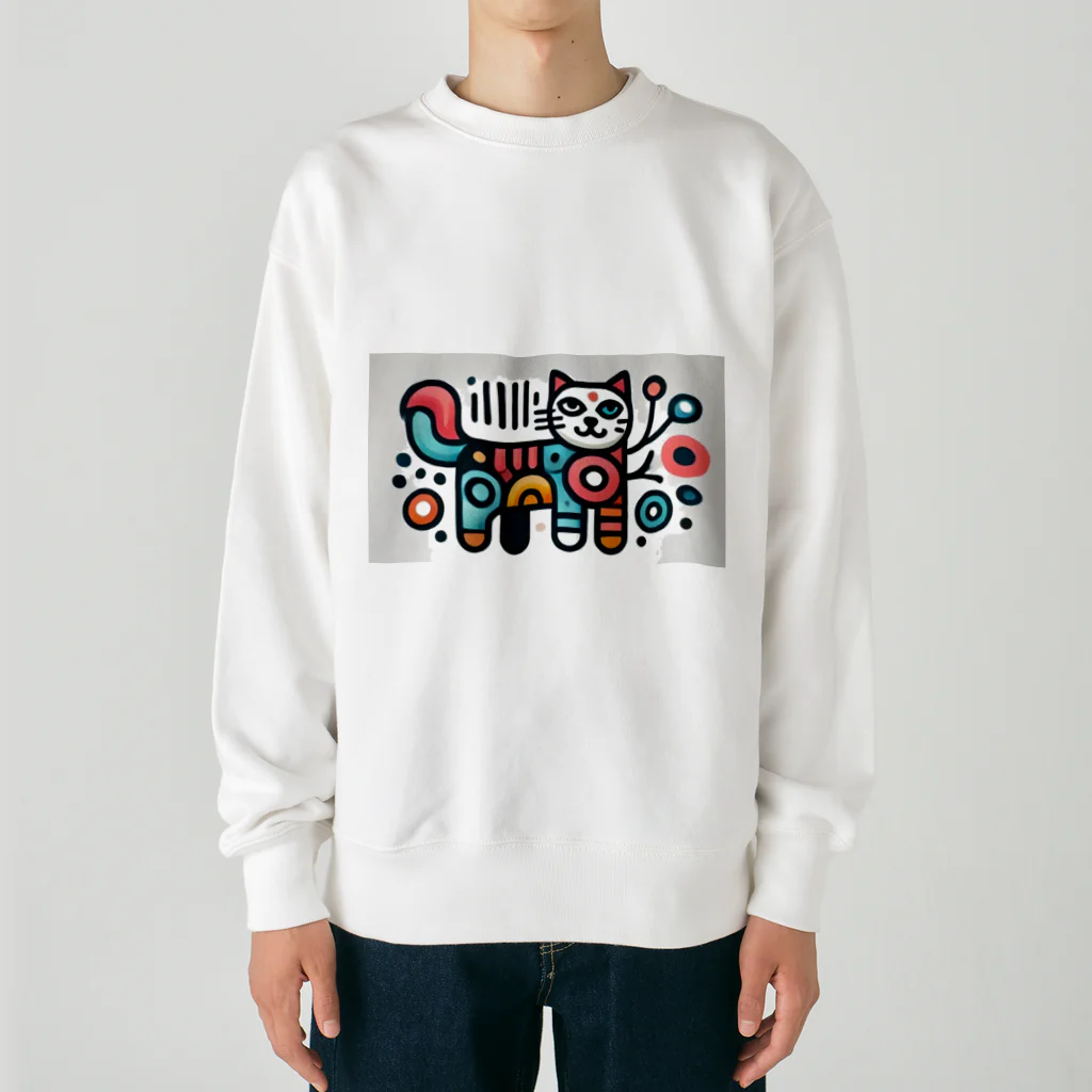 アニマル宮殿のキャットくん Heavyweight Crew Neck Sweatshirt