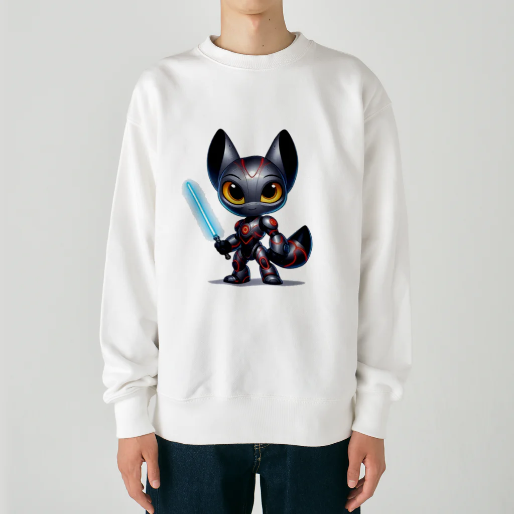 ゆうちゃんNFTいいねの耳長フェネックちゃんヒーローバージョン Heavyweight Crew Neck Sweatshirt