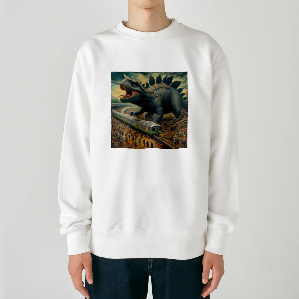 やるか、やらぬか？本人次第の恐竜にはなれなかった Heavyweight Crew Neck Sweatshirt