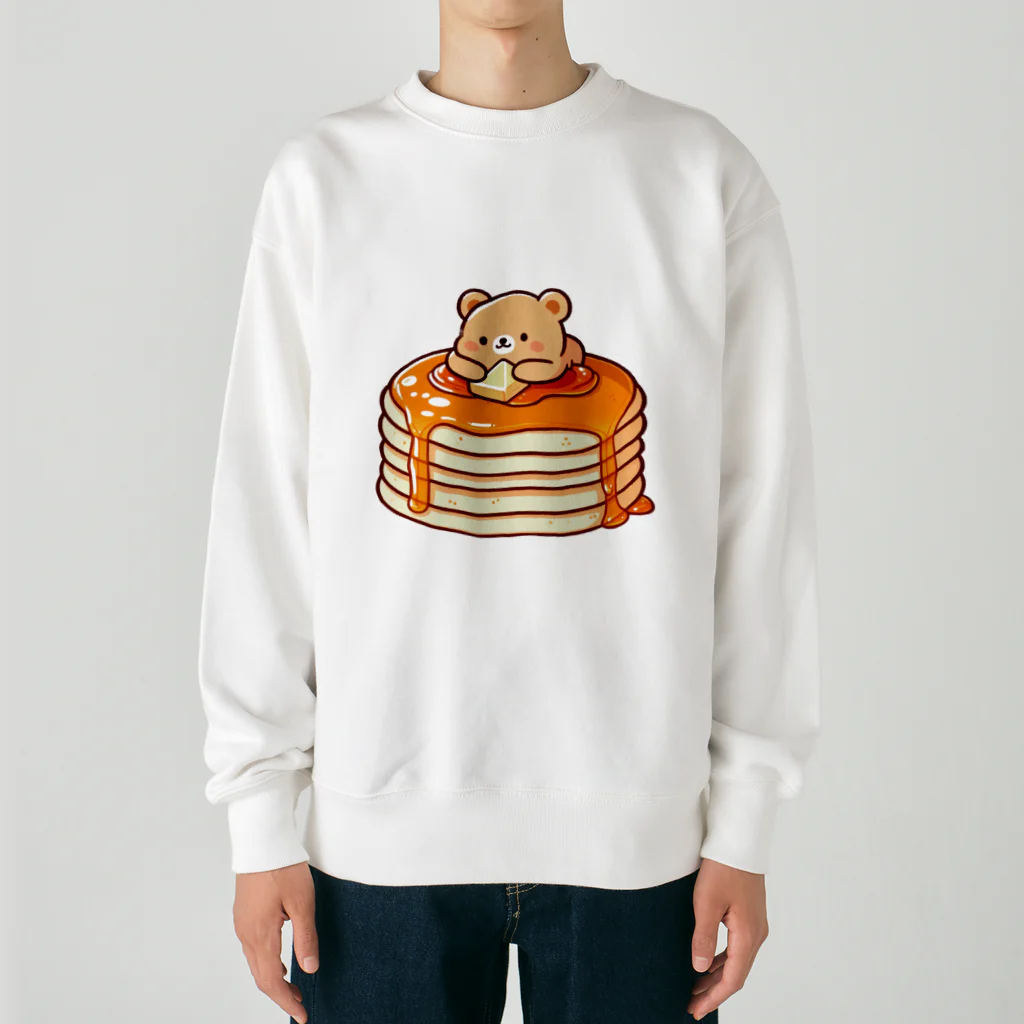 Slabo+Kariiのホットケーキとクマさん Heavyweight Crew Neck Sweatshirt