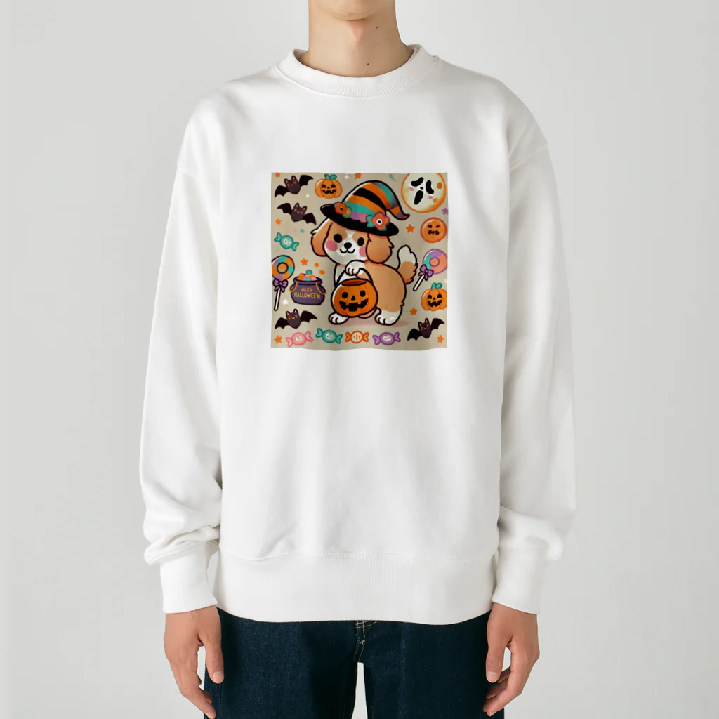 あとりえmignonのハロウィンドッグ Heavyweight Crew Neck Sweatshirt
