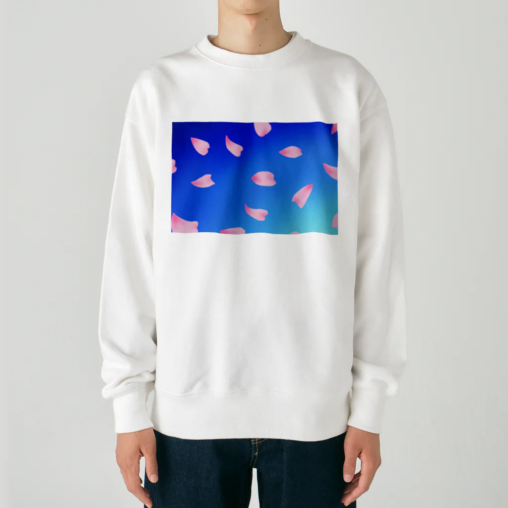 Lily bird（リリーバード）の花びらの舞う青空 Heavyweight Crew Neck Sweatshirt