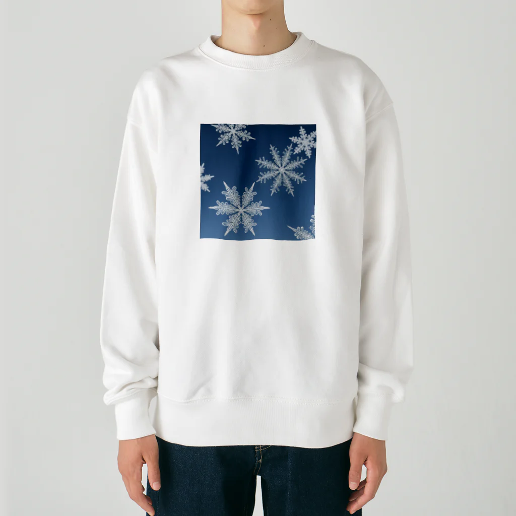 EijiPonの幾何学の雪の結晶 Heavyweight Crew Neck Sweatshirt