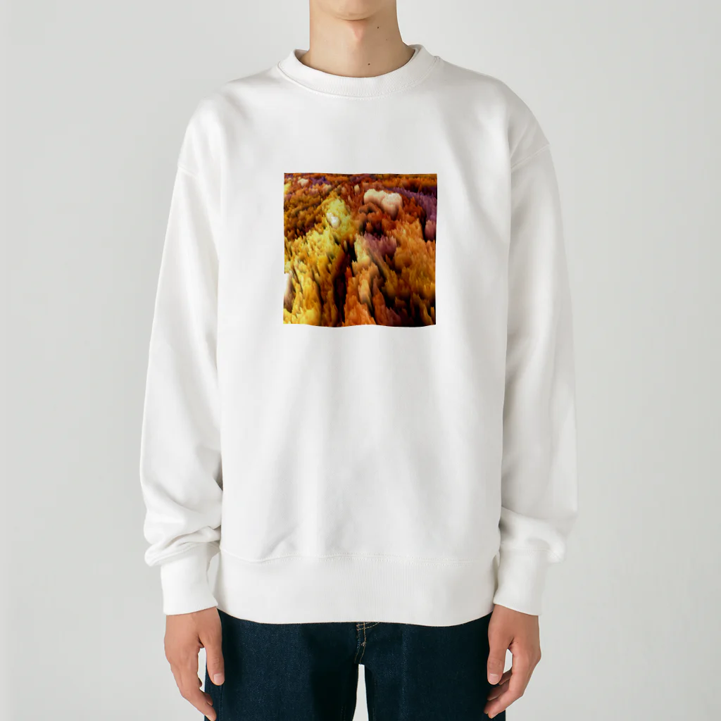🍩tarojiro(たろじろ) shop🍩の捕らわれの土ロボット模様 Heavyweight Crew Neck Sweatshirt