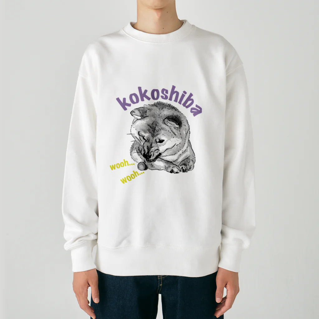 kokoshibaのガルルしばいぬ Heavyweight Crew Neck Sweatshirt