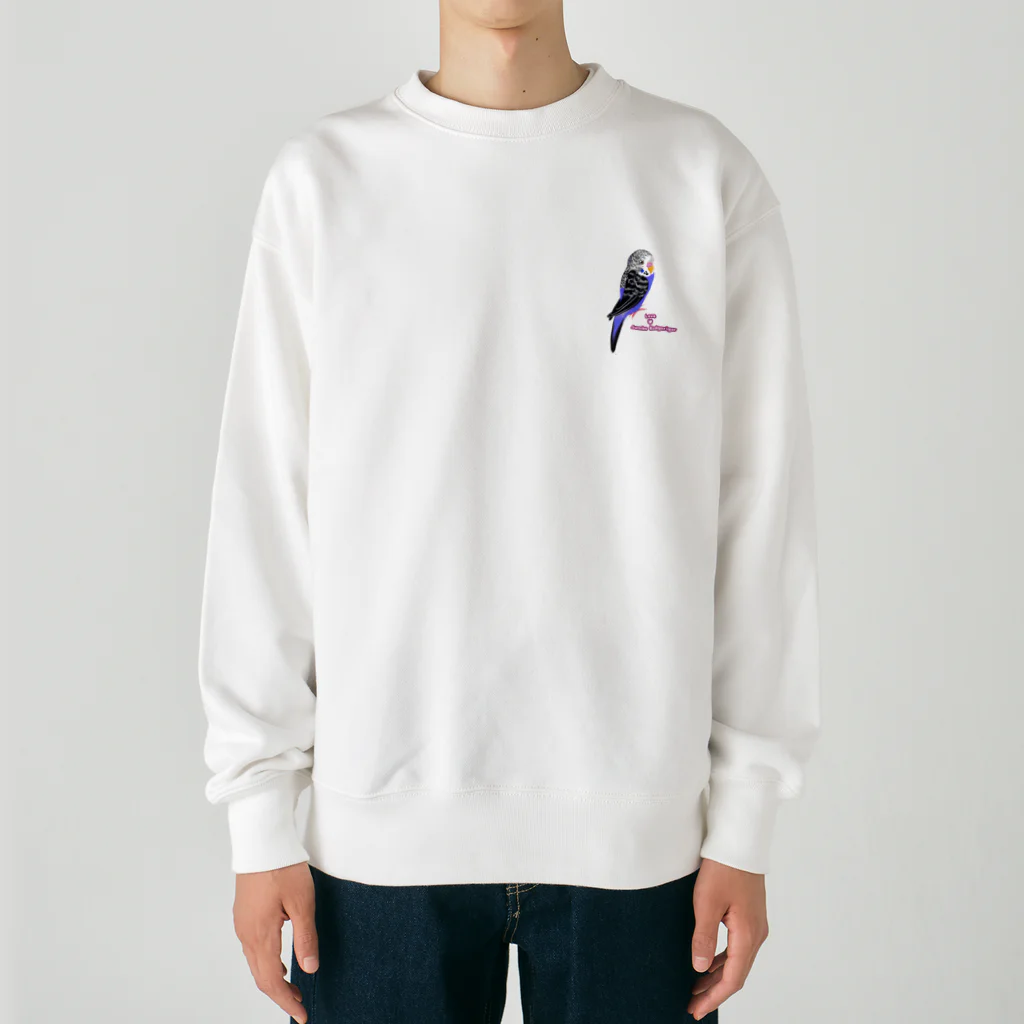 Lily bird（リリーバード）のジャンボセキセイインコ ロゴ入り② Heavyweight Crew Neck Sweatshirt