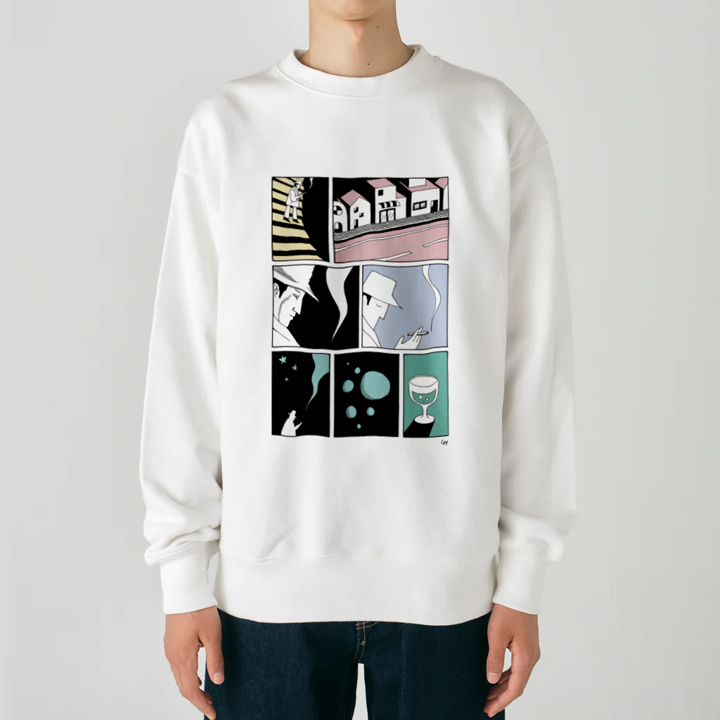 キャー！素敵の漫画「夜と義理」 Heavyweight Crew Neck Sweatshirt