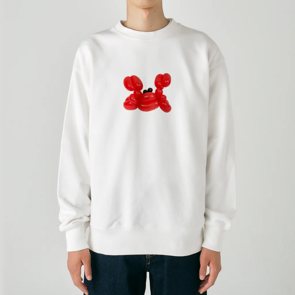 愛着バグのカニ風船 Heavyweight Crew Neck Sweatshirt