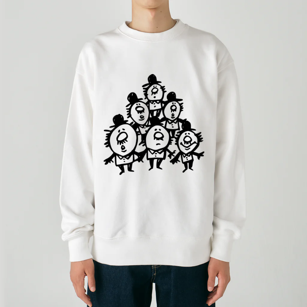 カタオカナオのちっさいおじさんたち Heavyweight Crew Neck Sweatshirt