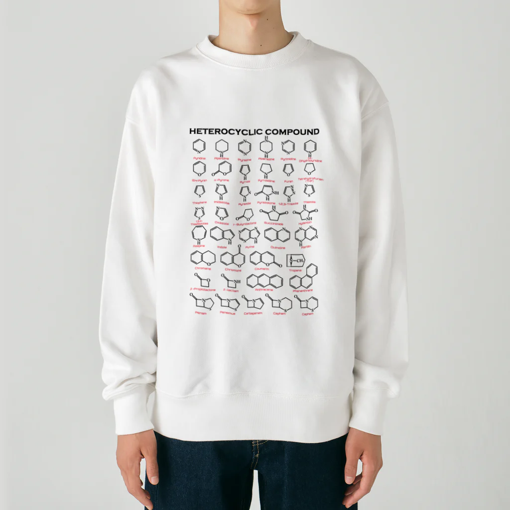 U Libraryの複素環＋英名(有機化学) Heavyweight Crew Neck Sweatshirt