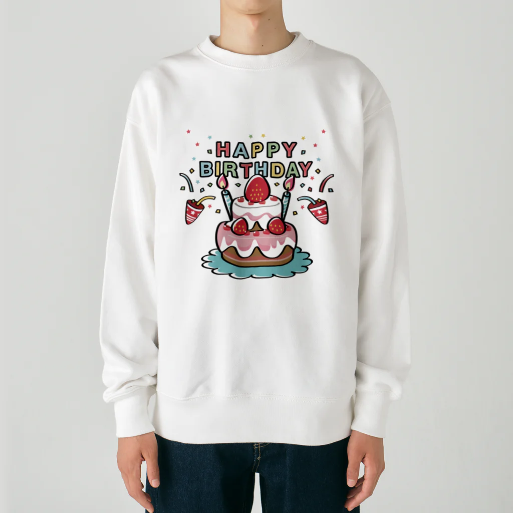 イラスト MONYAAT のCT61HAPPY BRITHDAY  Heavyweight Crew Neck Sweatshirt